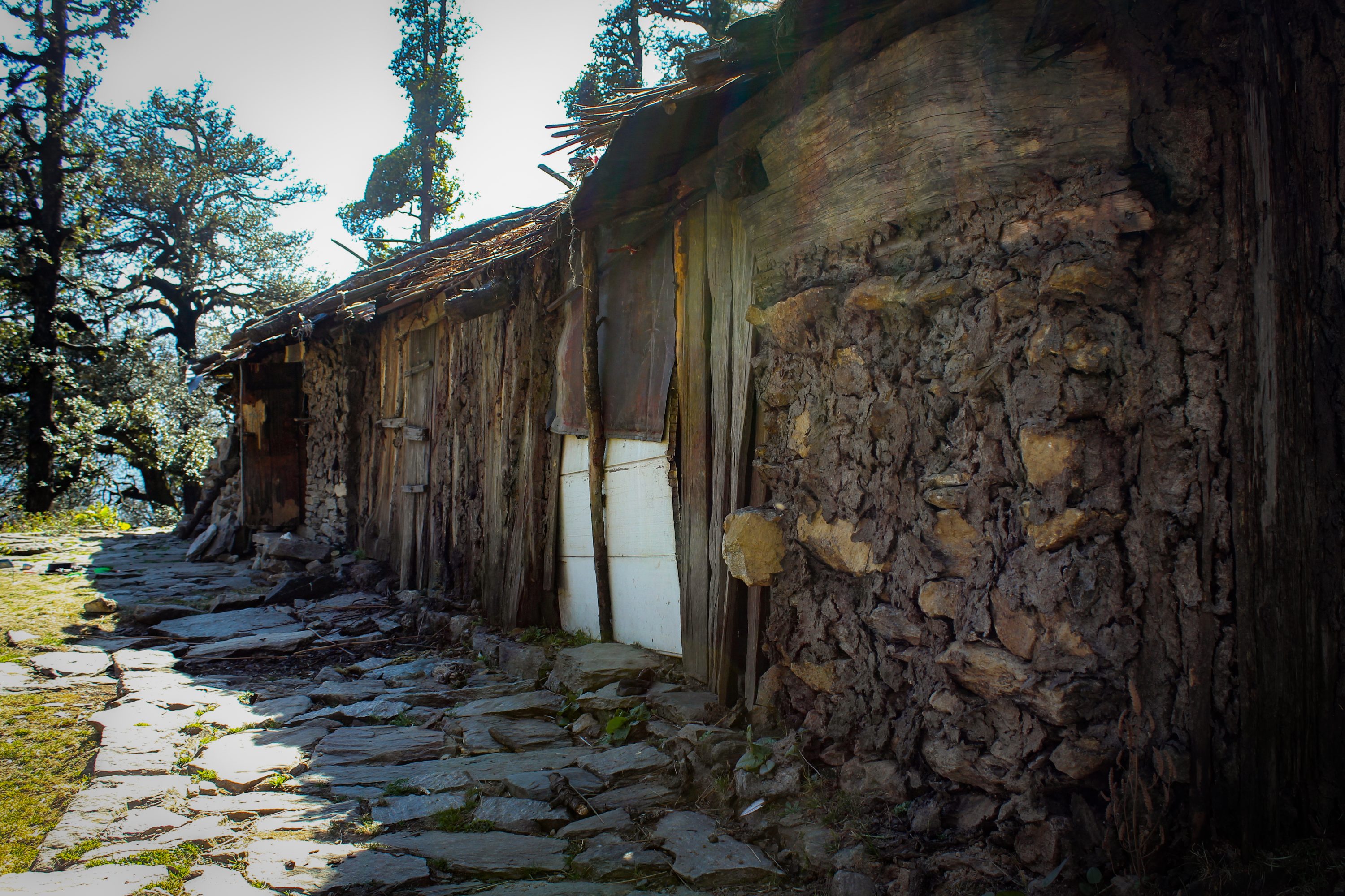 Huts seen along Himalayan Hike trail
