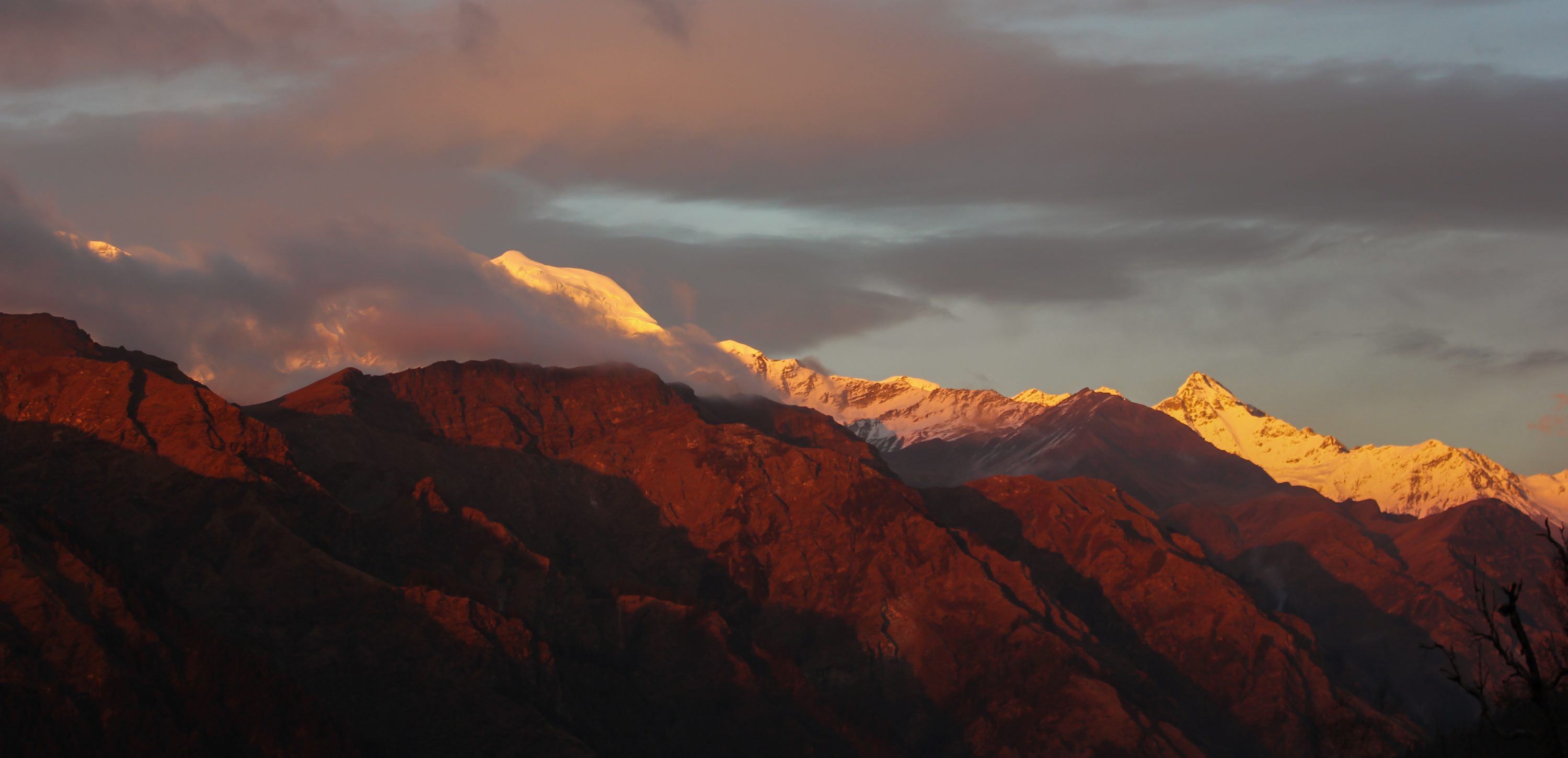 Sunset on Himalayan Range