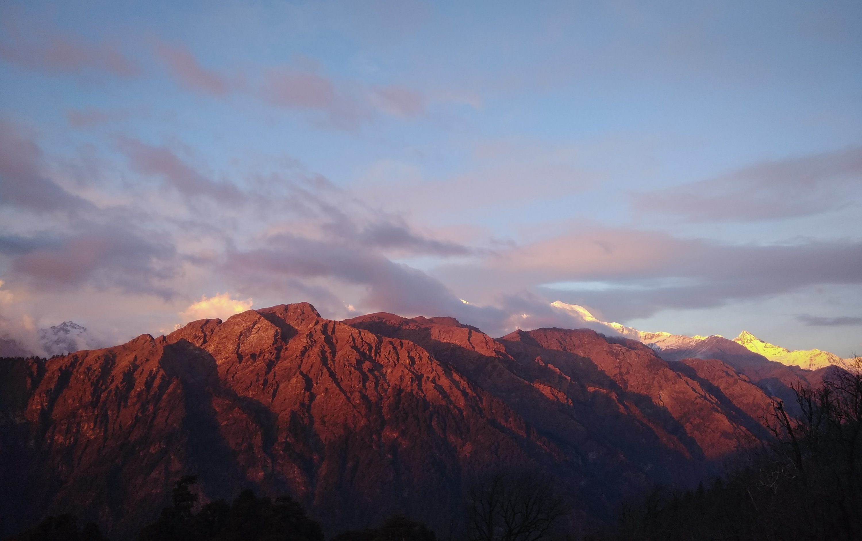 Sunset on Himalayan Range